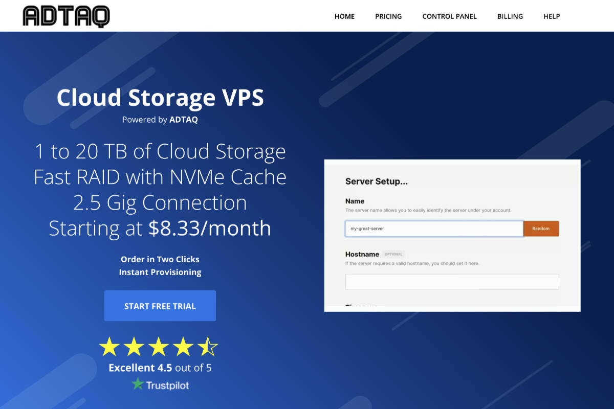 CloudStorageVPS Website