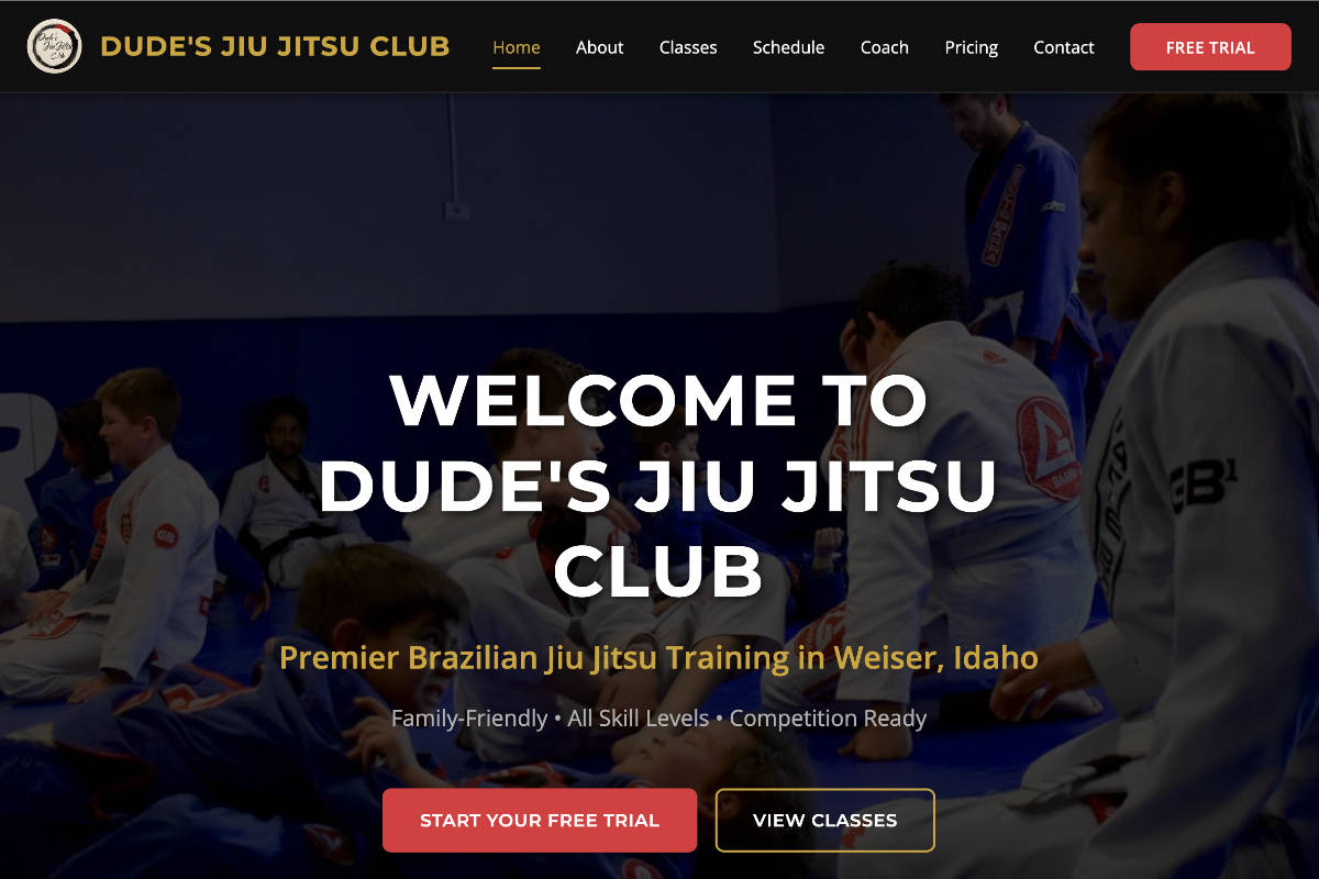 Dude's Jiu Jitsu Club Website